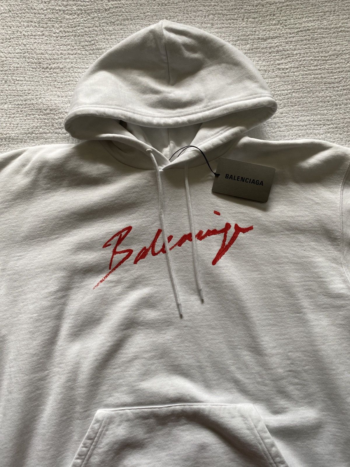 Balenciaga Balenciaga ‘lipstick’ lettering hoodie 3D effect bnwt Grailed