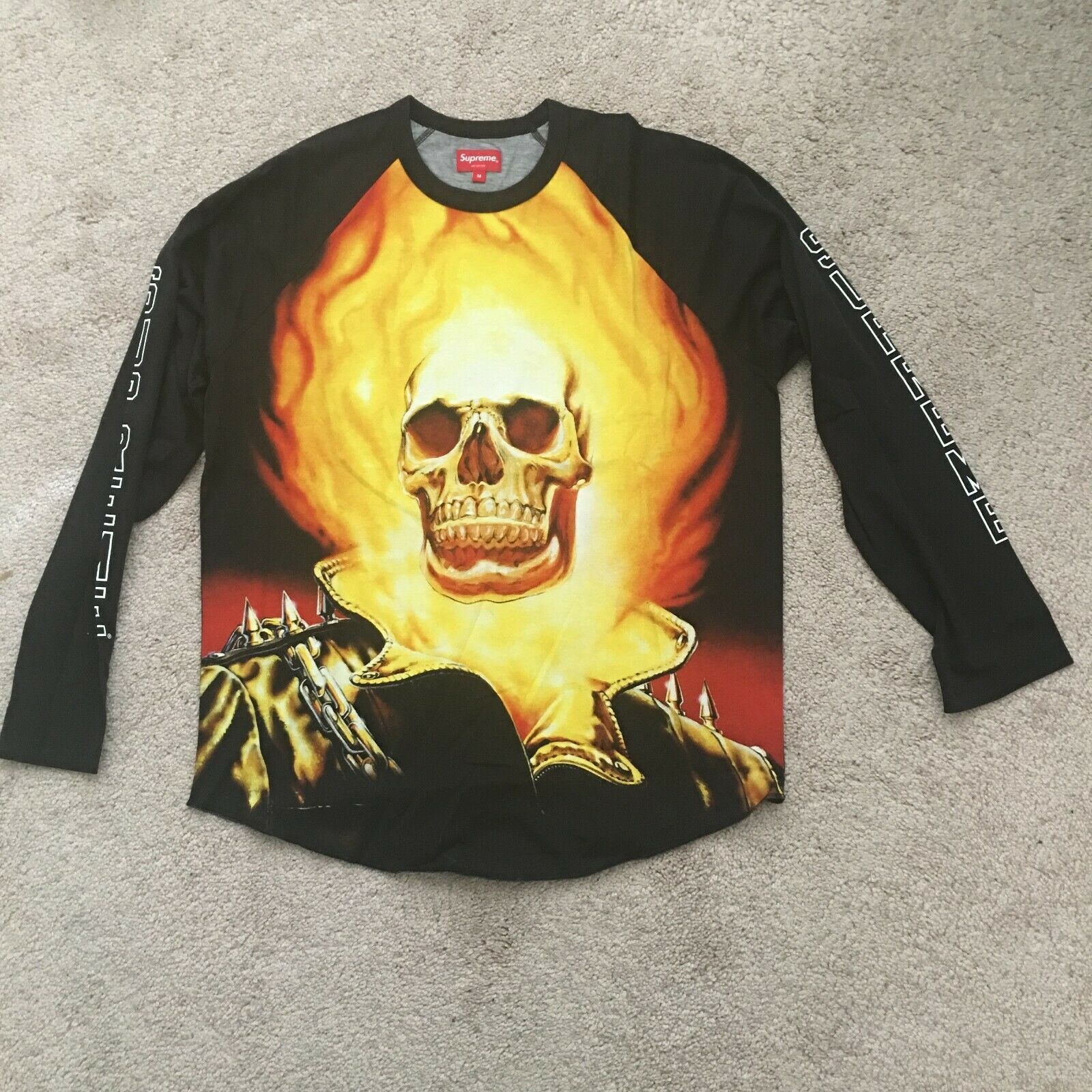 Supreme Ghost Rider Raglan Long Sleeve Top Tee T-Shirt | Grailed