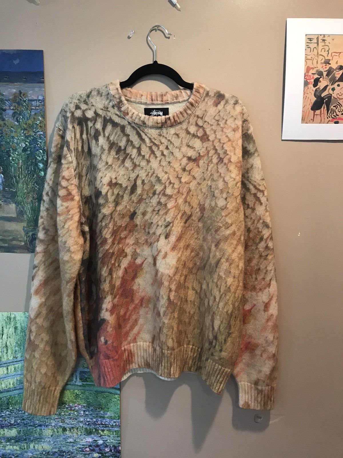Stussy Stussy Wings Print Wool Sweater Size US L / EU 52-54 / 3 - 1 Thumbnail