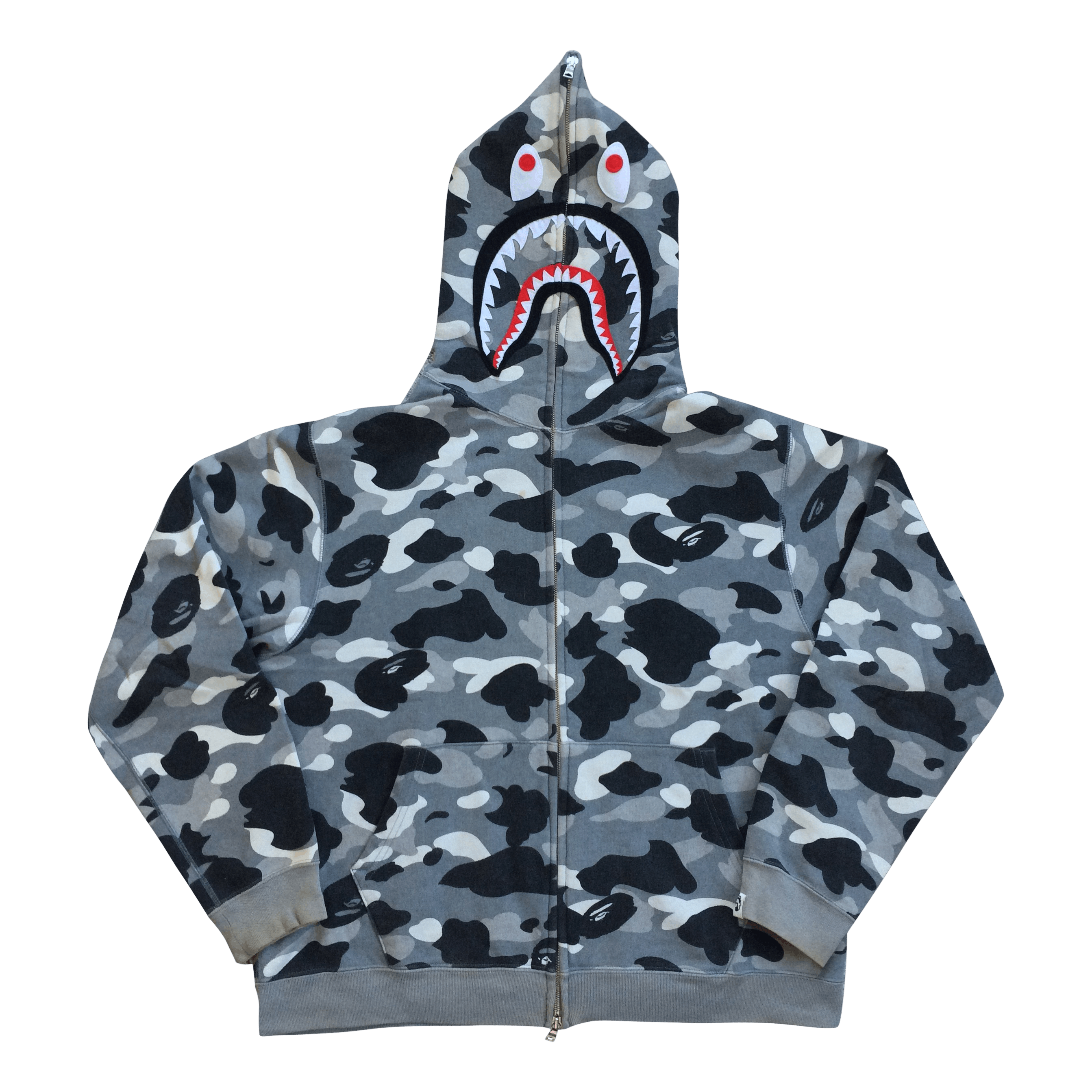 Bape F/W 2006 Bathing Ape Snow Camo Shark Hoodie Size US L / EU 52-54 / 3 - 1 Thumbnail