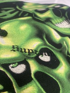 Supreme green skull store shorts