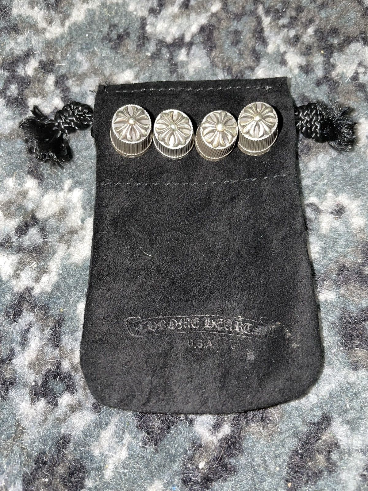 Chrome Hearts Chrome Hearts Tire Valve Caps Set of 4 Grailed