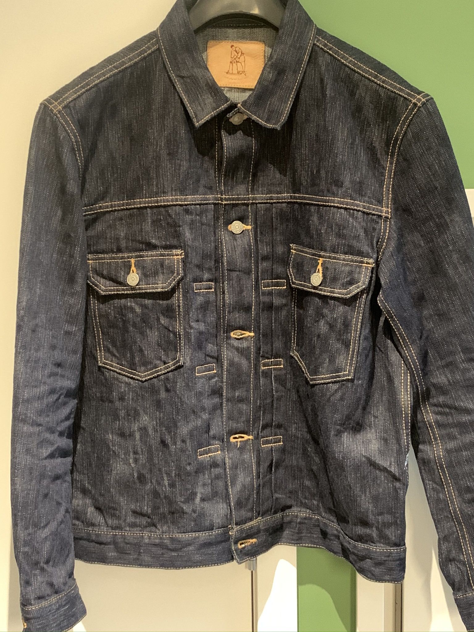 Pure Blue Japan Pure Blue Japan Natural Indigo ‘Rain’ Denim Jacket ...