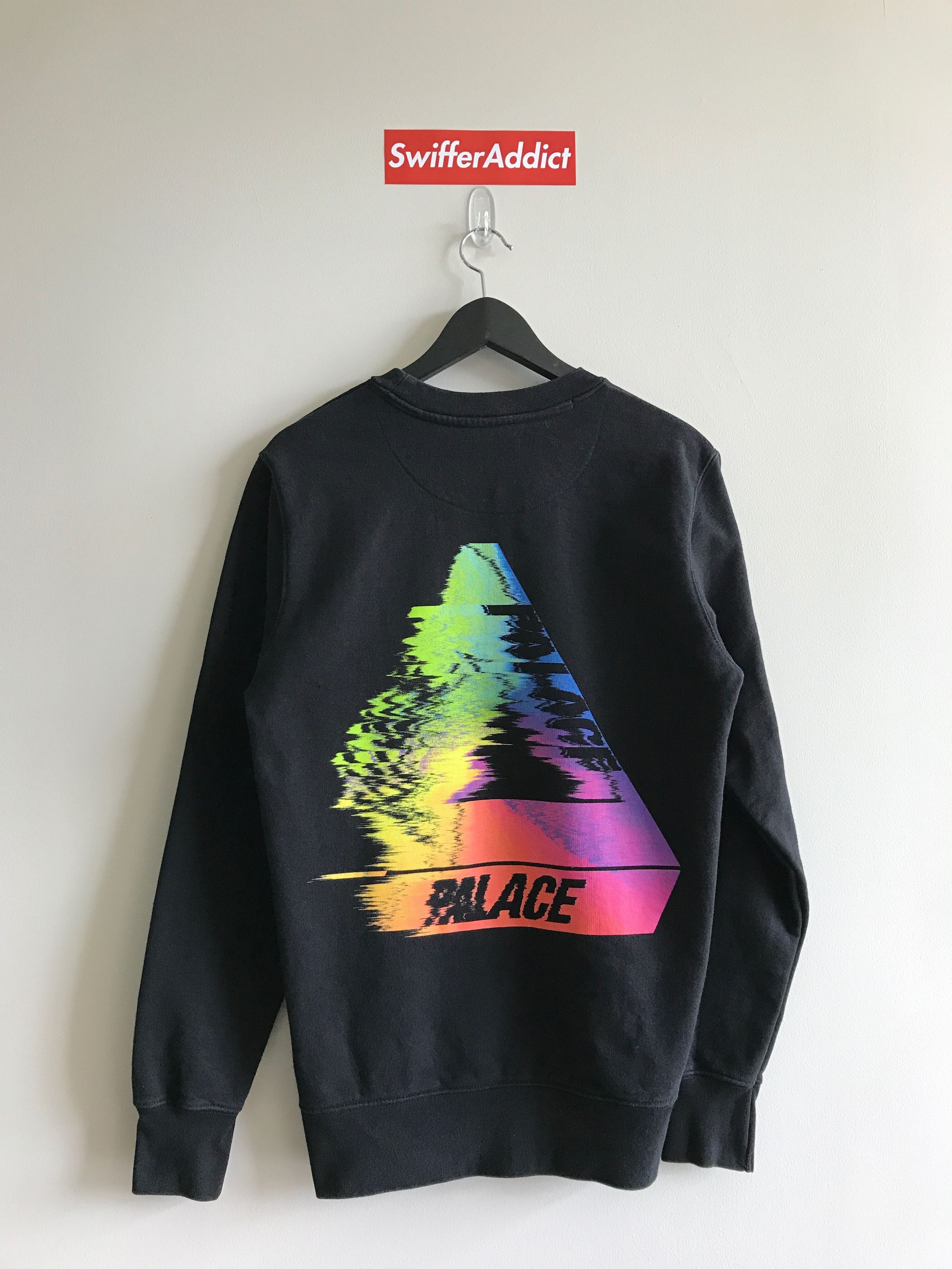 PALACE 16ss TRI-SMUDGE CREW BLACK L