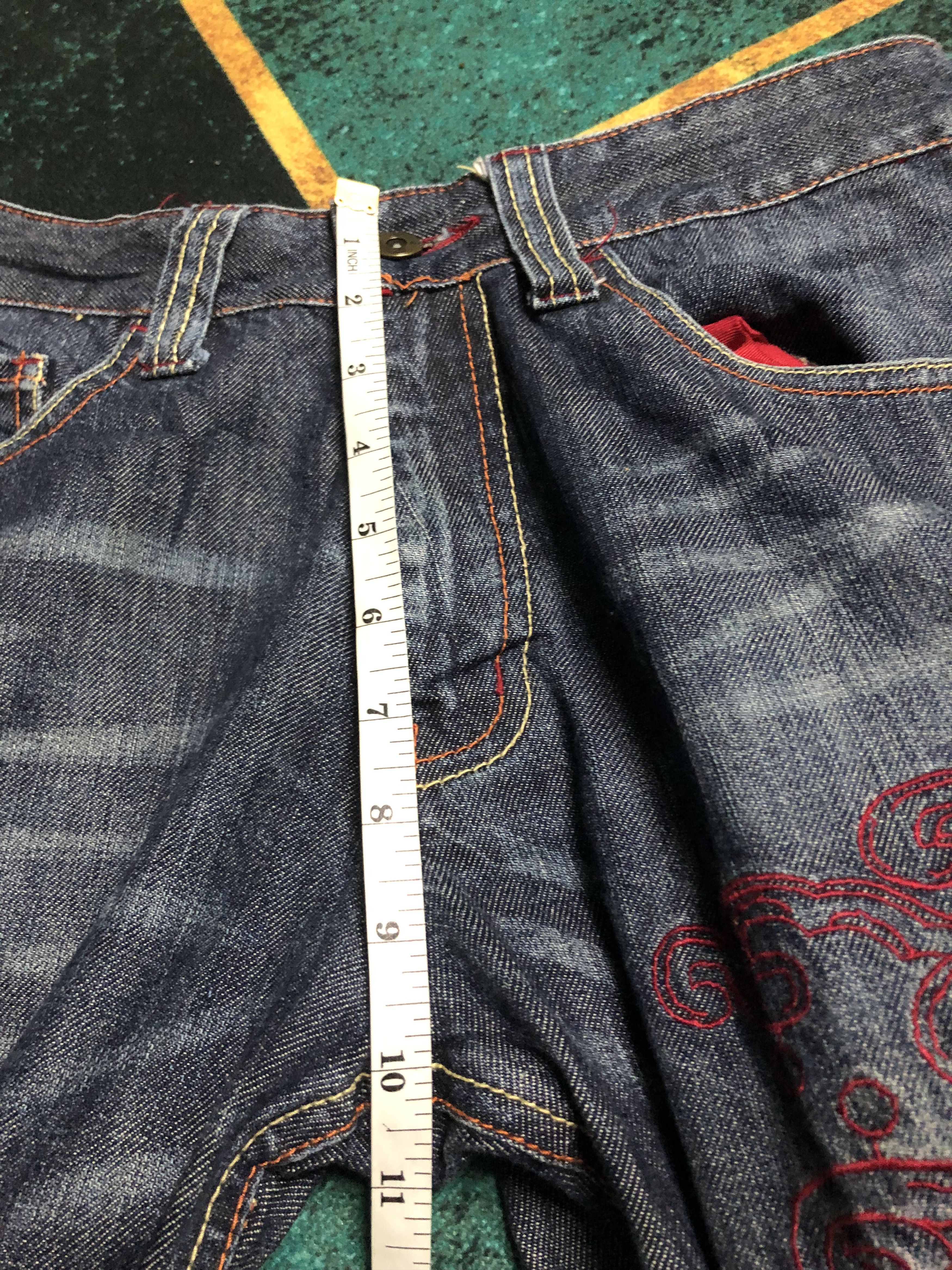 Japanese Brand Infinity Ambroidery Fish Koi Like Sukajan Denim Pants Size US 31 - 15 Thumbnail