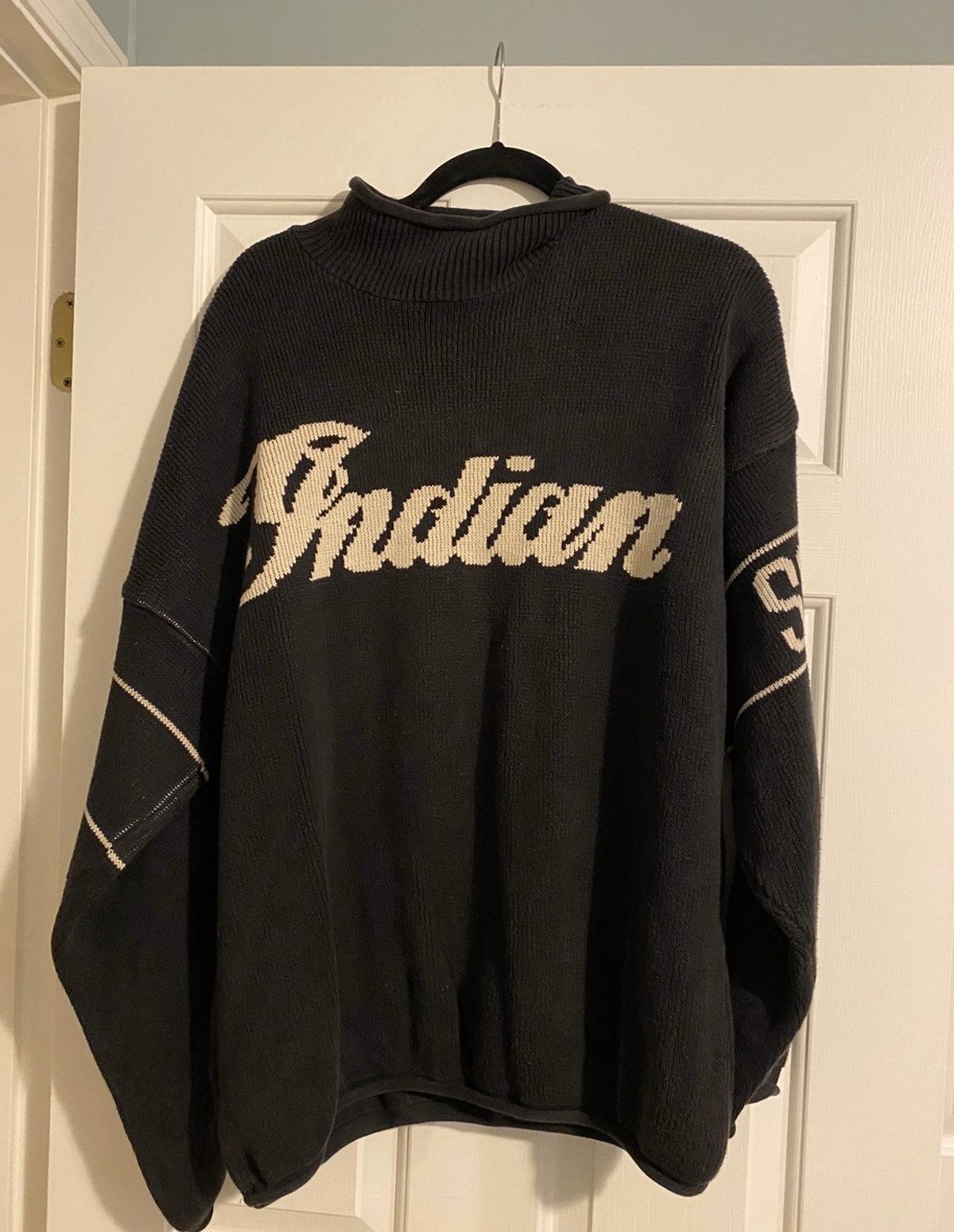Hype Indian Motercycles Vintage Indian Motorcycle Vintage Knit Sweater 80 s OG Celebrity Grailed