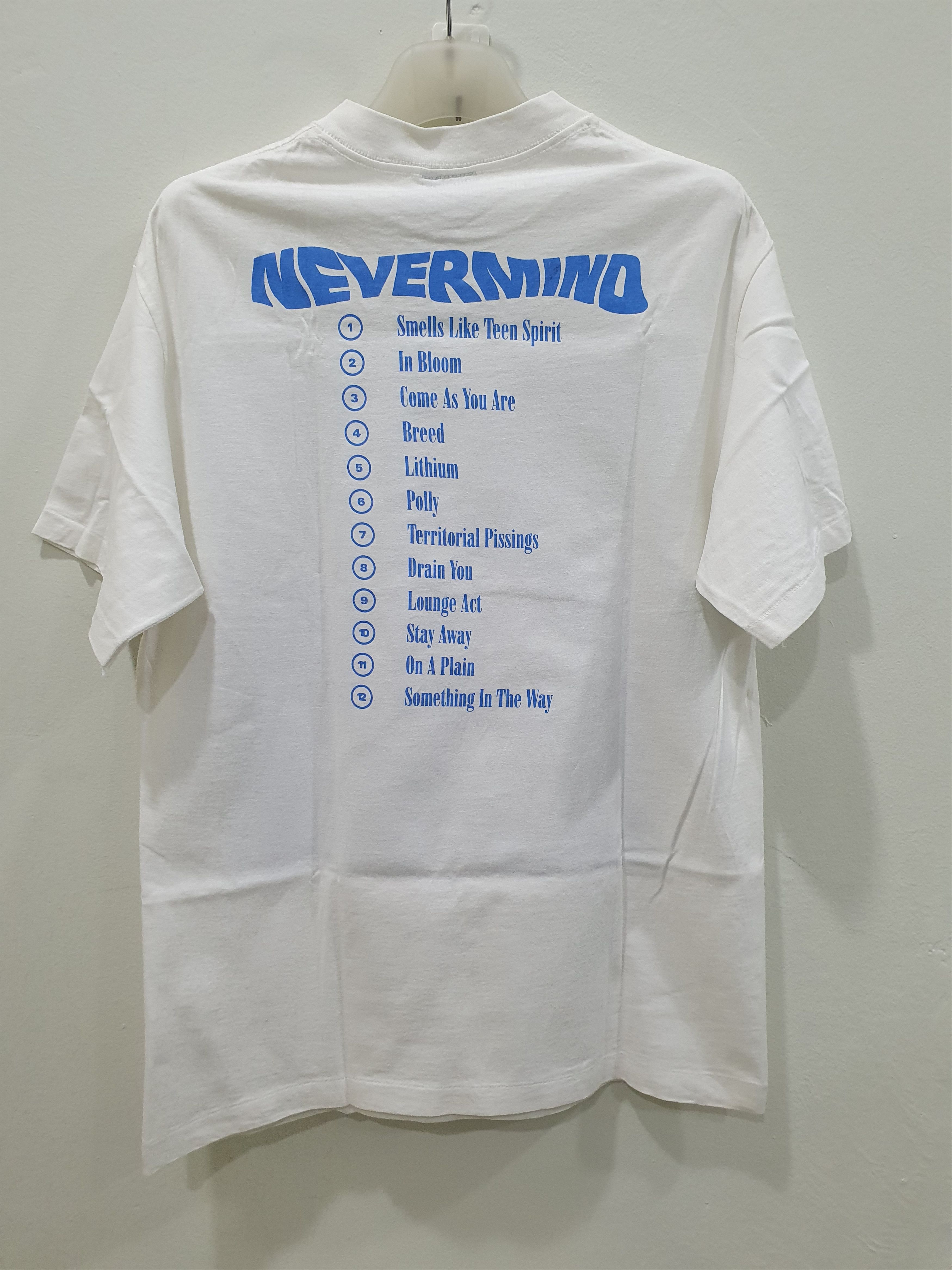 【90's】 Nirvana NEVERMIND Tee Vintage 90s Nevermind Nirvana Portrait Album T-Shirt( Rock Death
