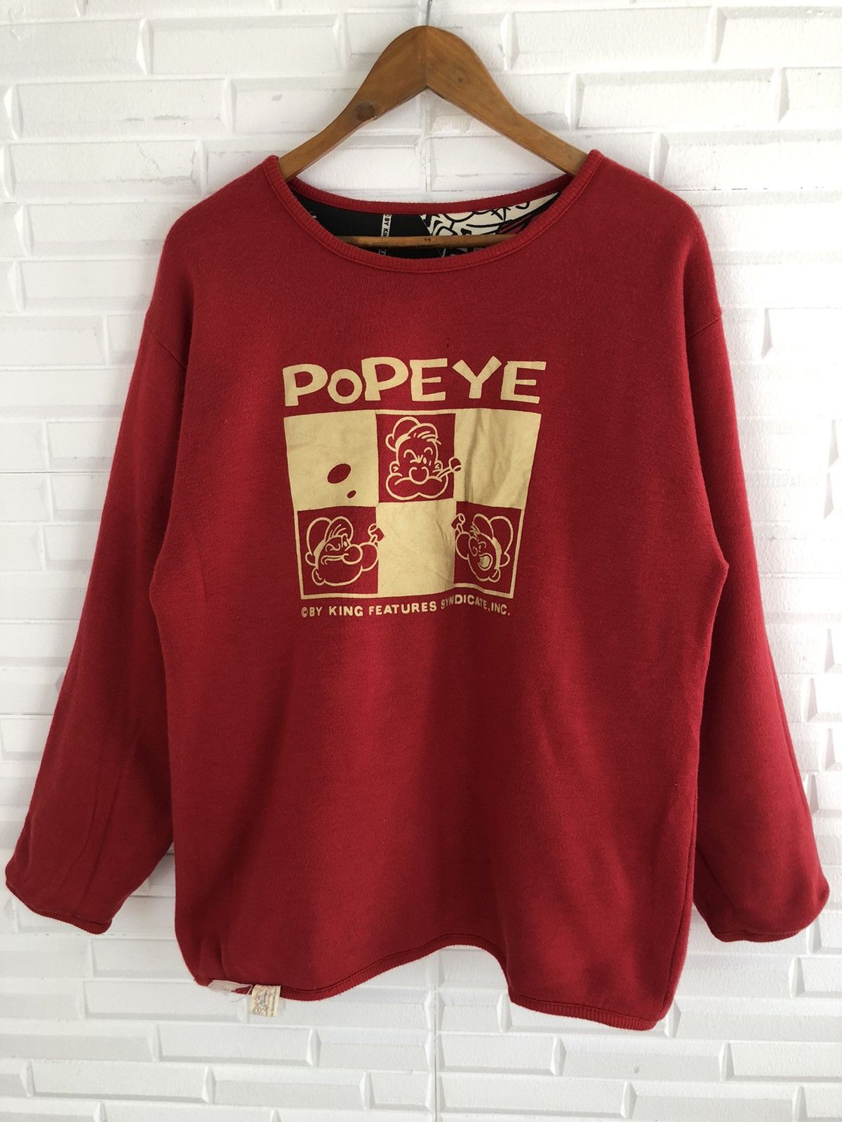 Cartoon Network × Vintage POPEYE KING FEUTURES RIVERSIBLE SWEATSHIRT VINTAGE Size US M / EU 48-50 / 2 - 2 Thumbnail