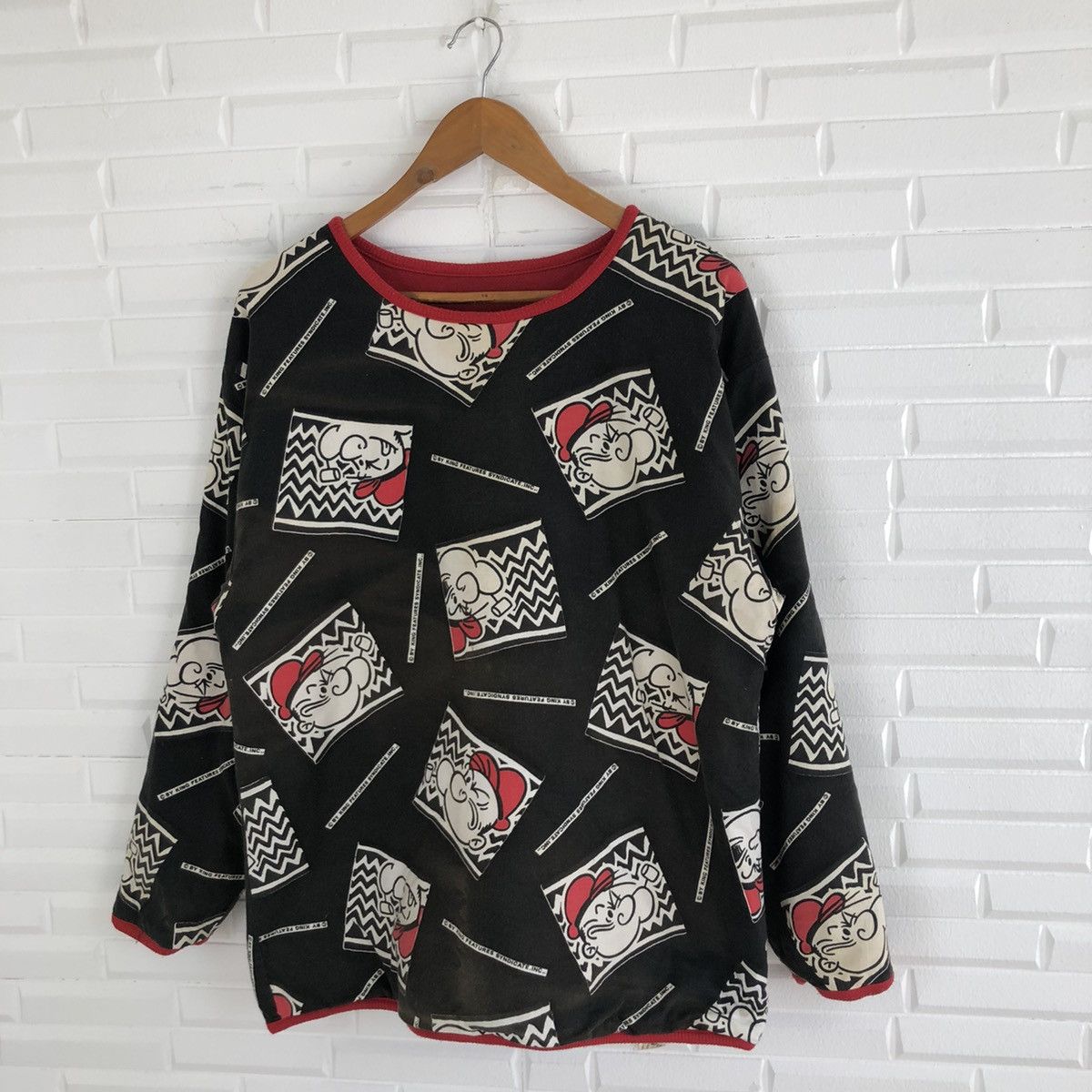 Cartoon Network × Vintage POPEYE KING FEUTURES RIVERSIBLE SWEATSHIRT VINTAGE Size US M / EU 48-50 / 2 - 7 Thumbnail