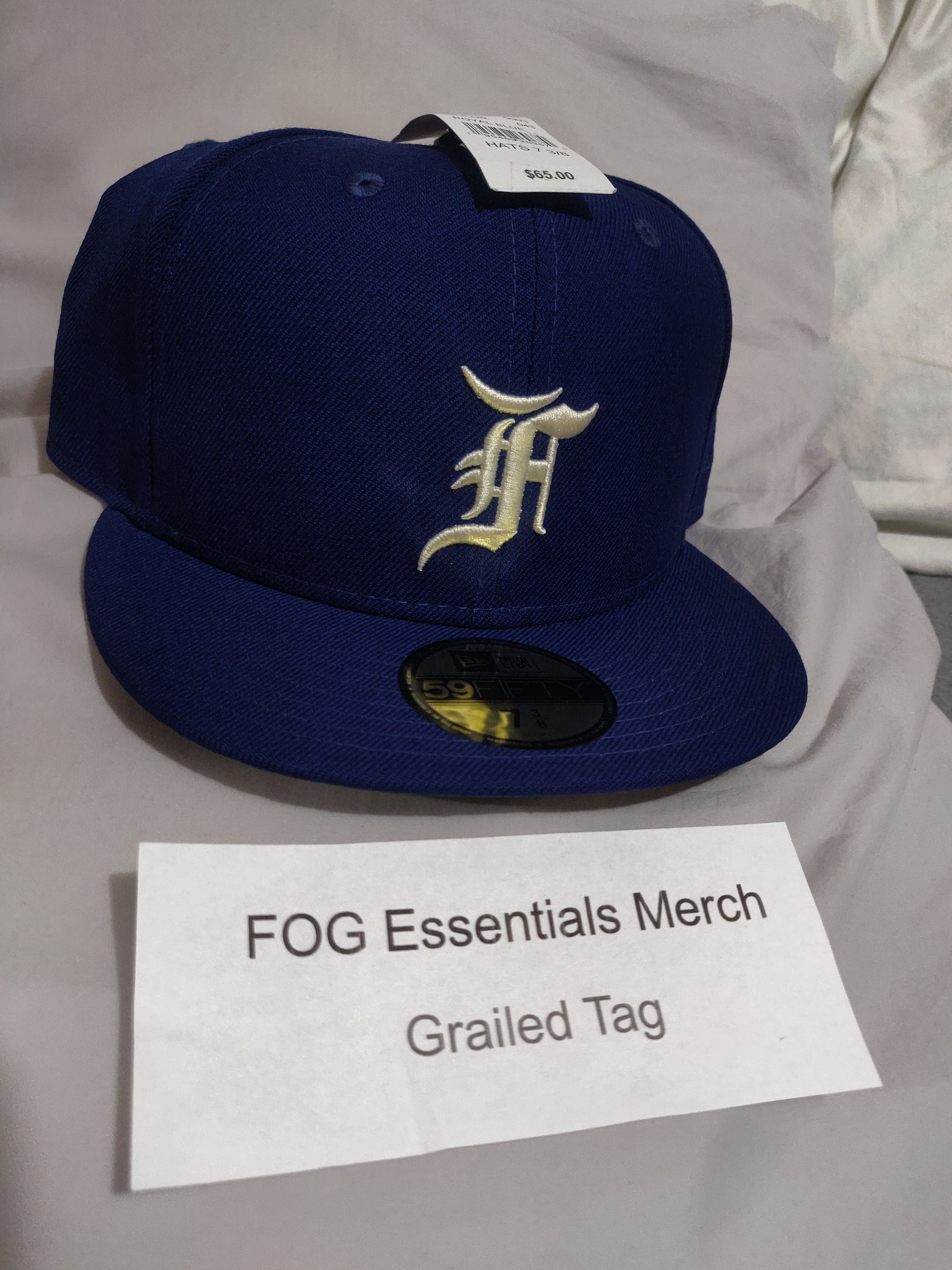 Fear of God (7 1/8) Royal Blue FOG New Era Essentials Fitted Hat