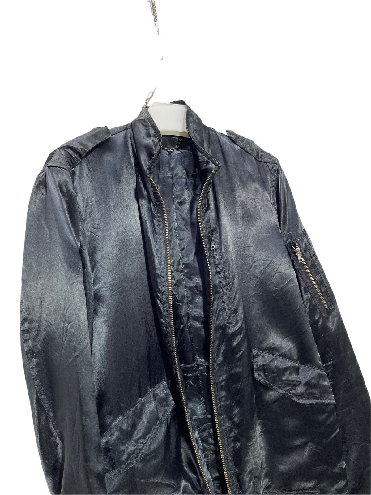 Lounge Lizard Made in Japan 100% Rayon Gloss Military Style Jacket 24🟩 Size US S / EU 44-46 / 1 - 5 Thumbnail