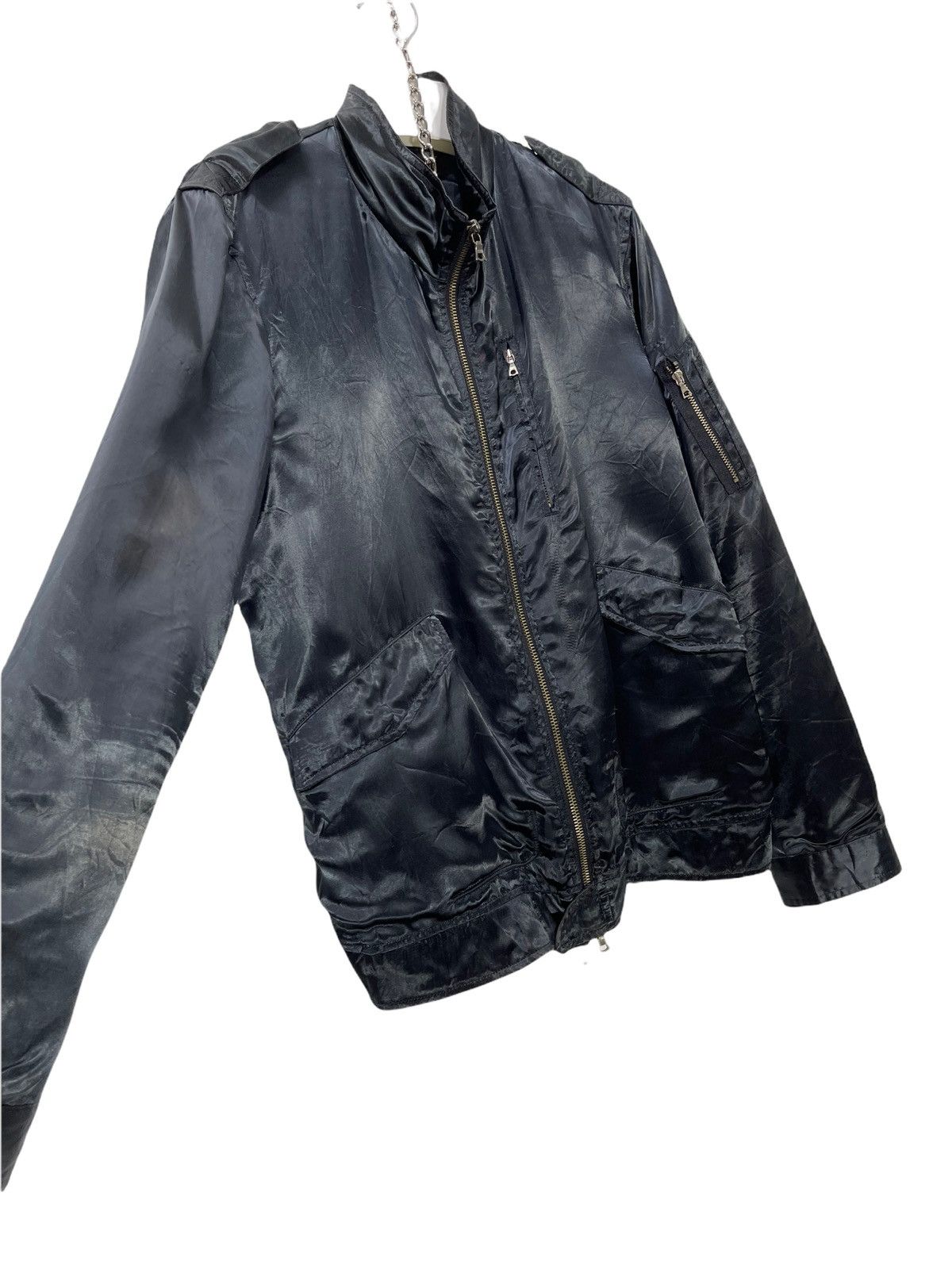Lounge Lizard Made in Japan 100% Rayon Gloss Military Style Jacket 24🟩 Size US S / EU 44-46 / 1 - 2 Thumbnail