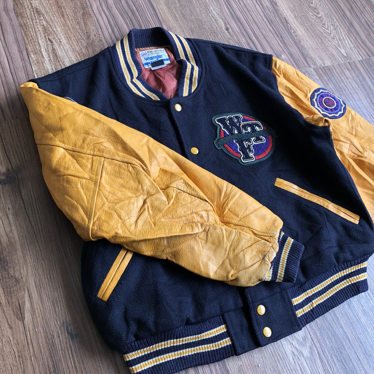 Vintage × Wrangler Vintage Wrangler Sport Wear Varsity Jacket Size US L / EU 52-54 / 3 - 3 Thumbnail