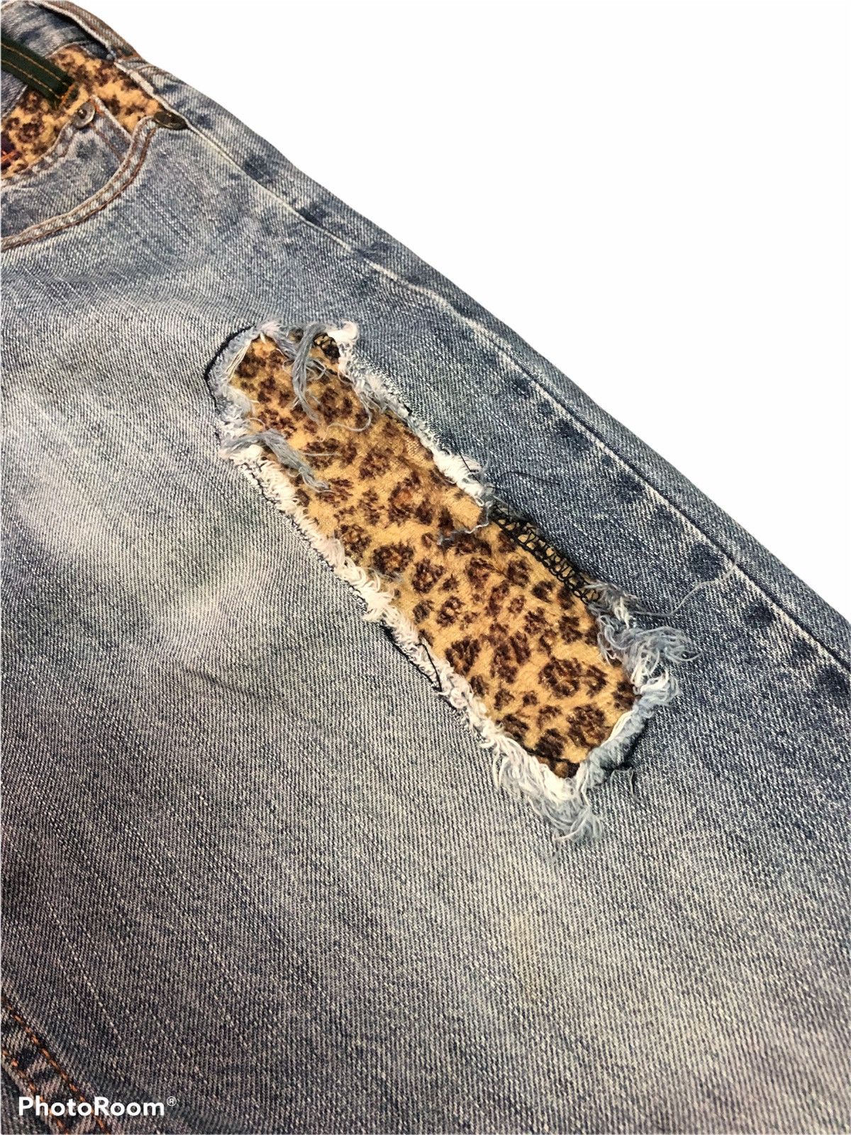 Japanese Brand DOUBLE WAIST DISTRESSED EXPLOSION Size US 33 - 5 Thumbnail