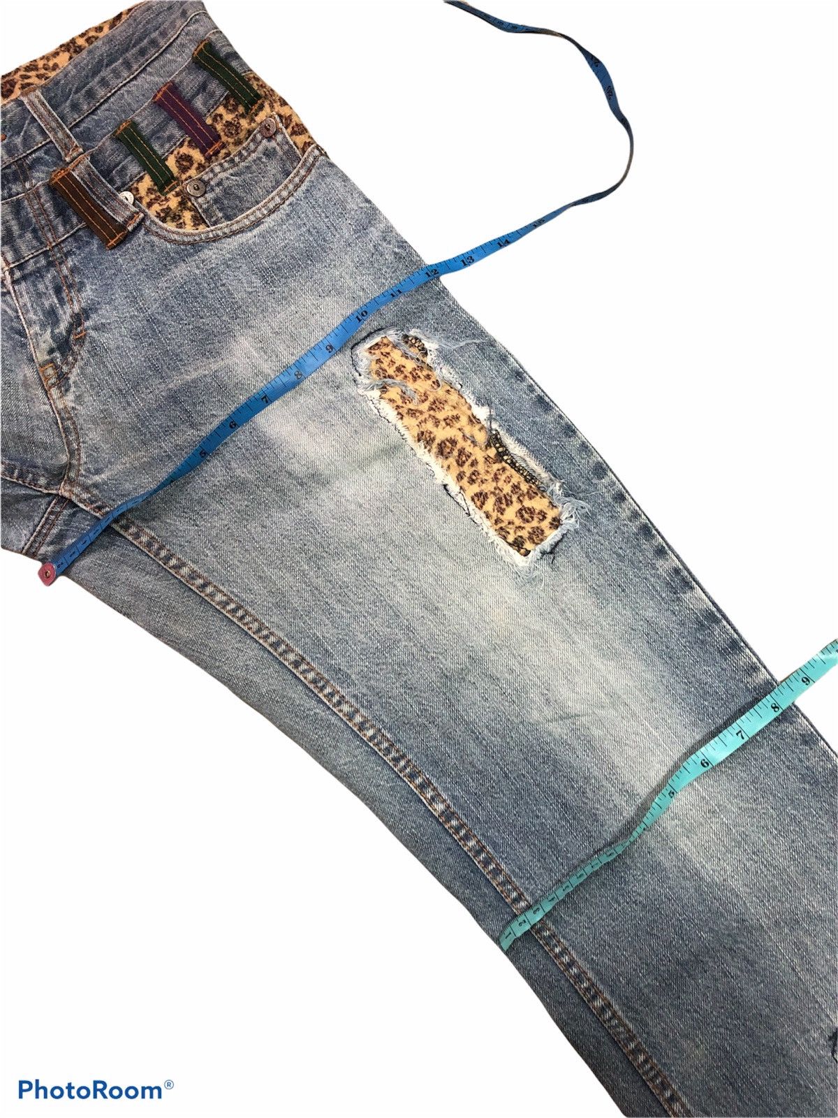 Japanese Brand DOUBLE WAIST DISTRESSED EXPLOSION Size US 33 - 8 Thumbnail