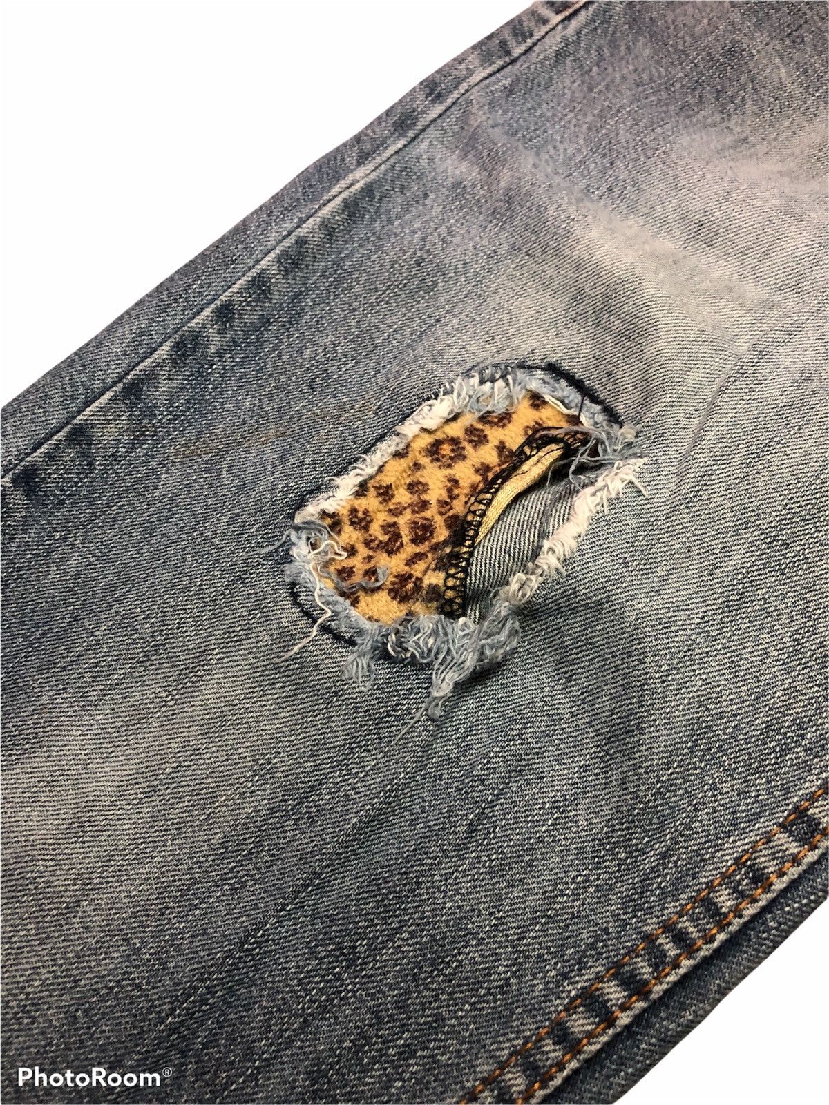 Japanese Brand DOUBLE WAIST DISTRESSED EXPLOSION Size US 33 - 6 Thumbnail