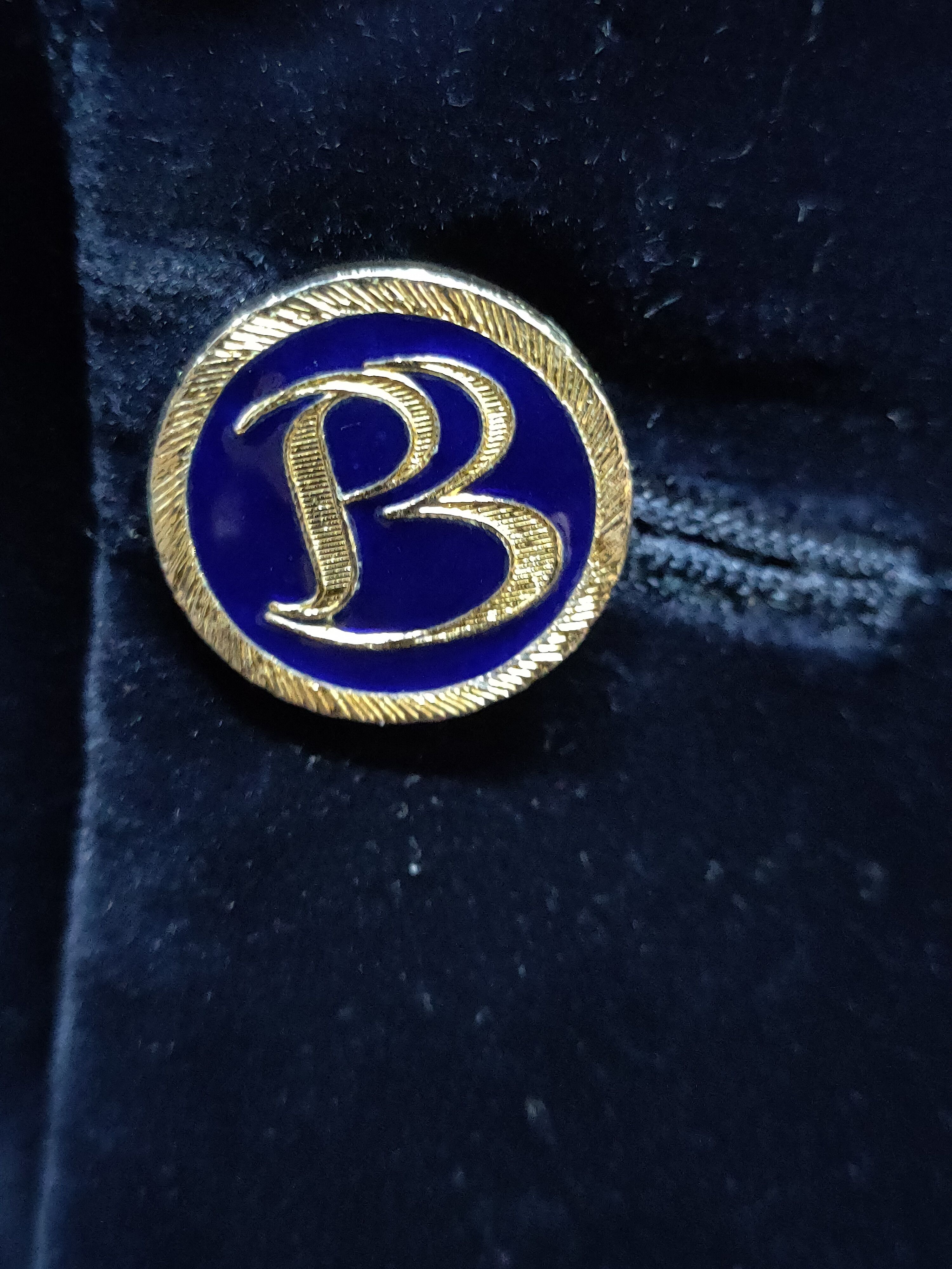 Playboy Playboy blazer velvet blue black vintage Size 44L - 11 Thumbnail