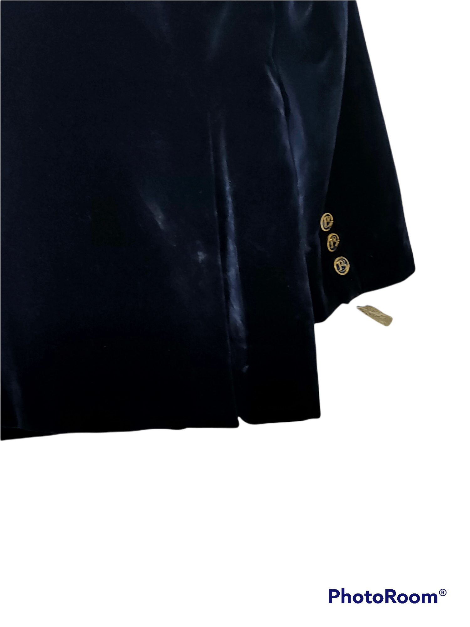 Playboy Playboy blazer velvet blue black vintage Size 44L - 7 Thumbnail