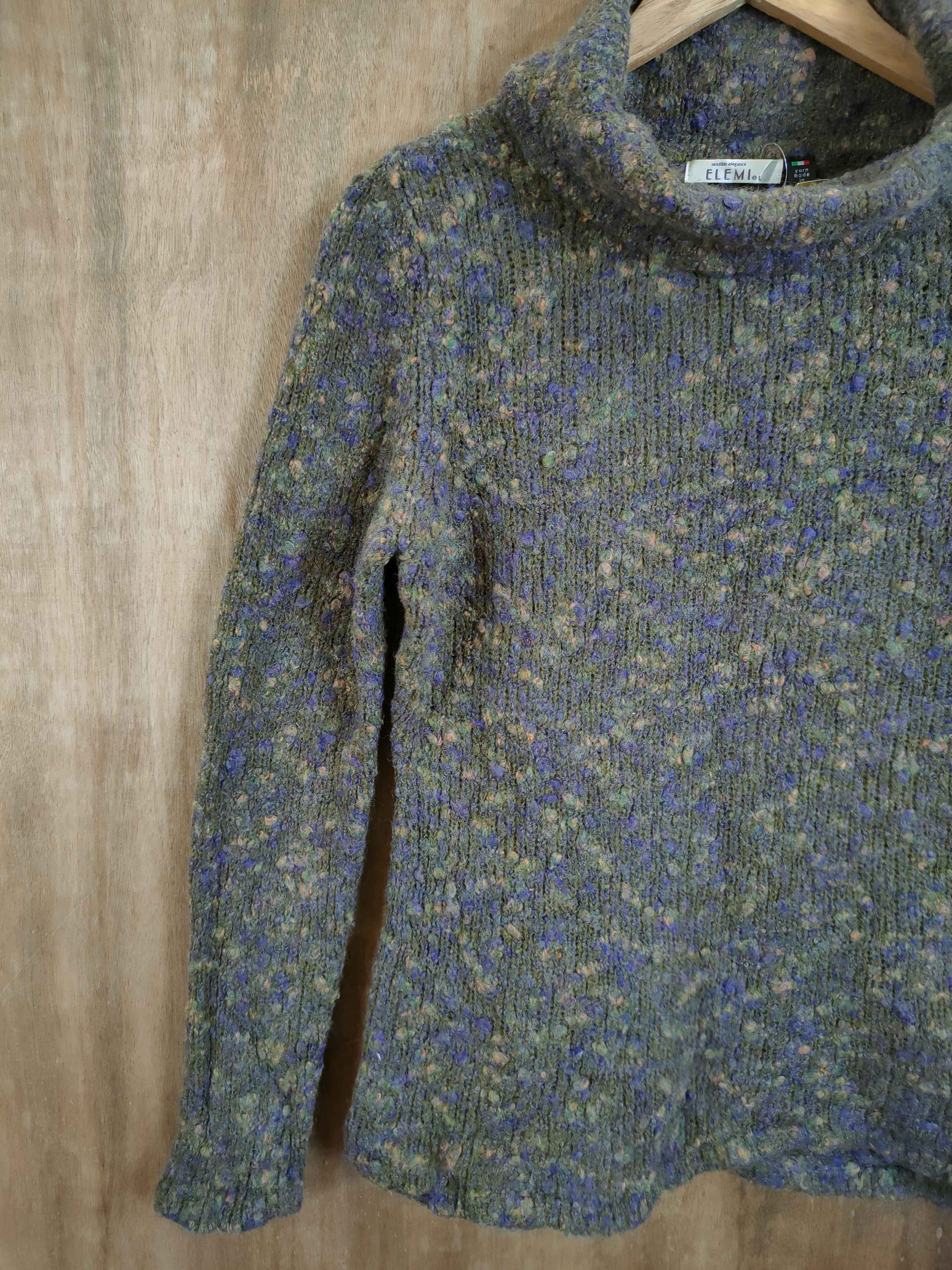 Vintage Elemi italian meticulous knitwear turtle neck #46-671 Size US M / EU 48-50 / 2 - 2 Thumbnail