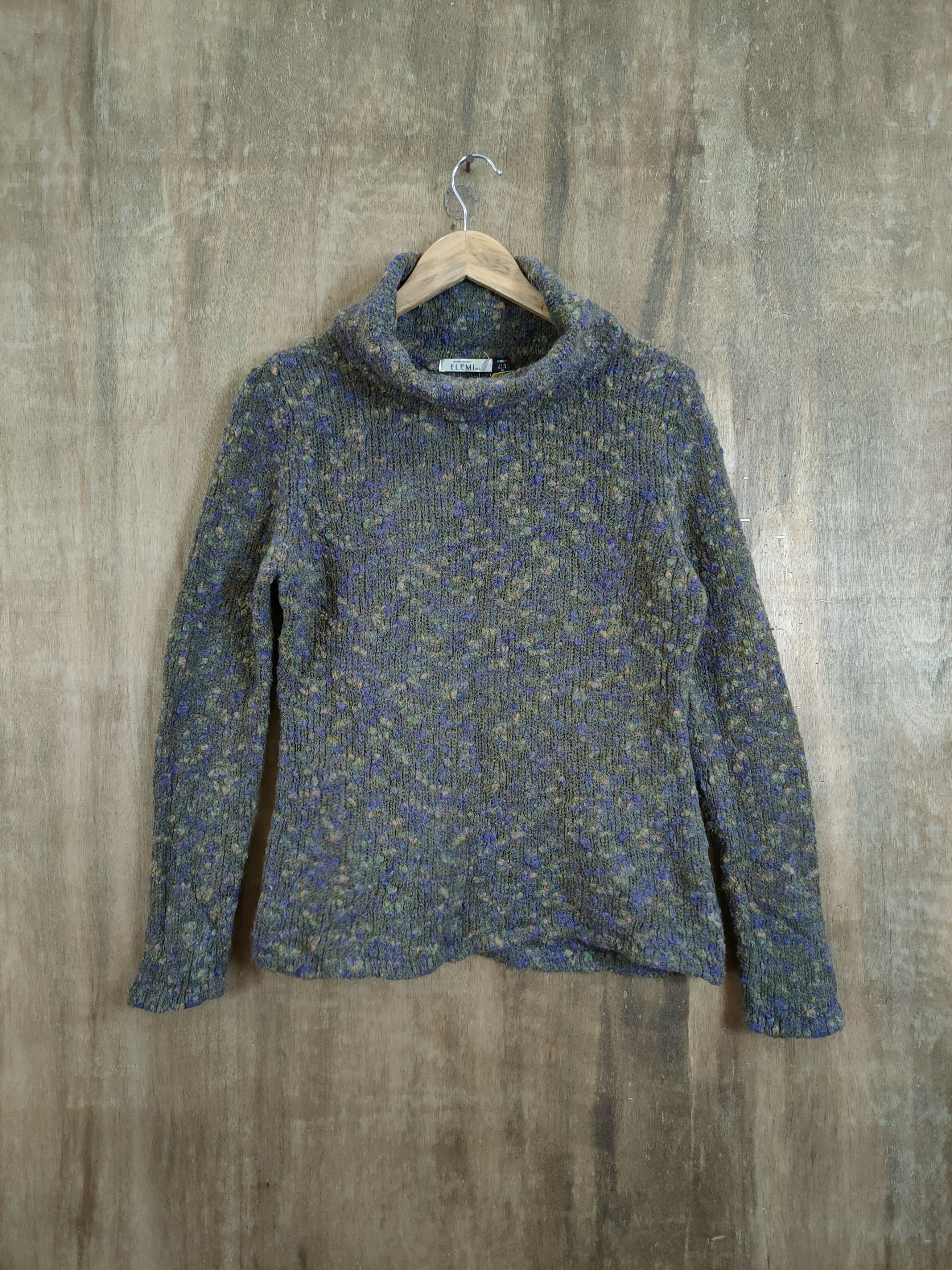 Vintage Elemi italian meticulous knitwear turtle neck #46-671 Size US M / EU 48-50 / 2 - 1 Thumbnail