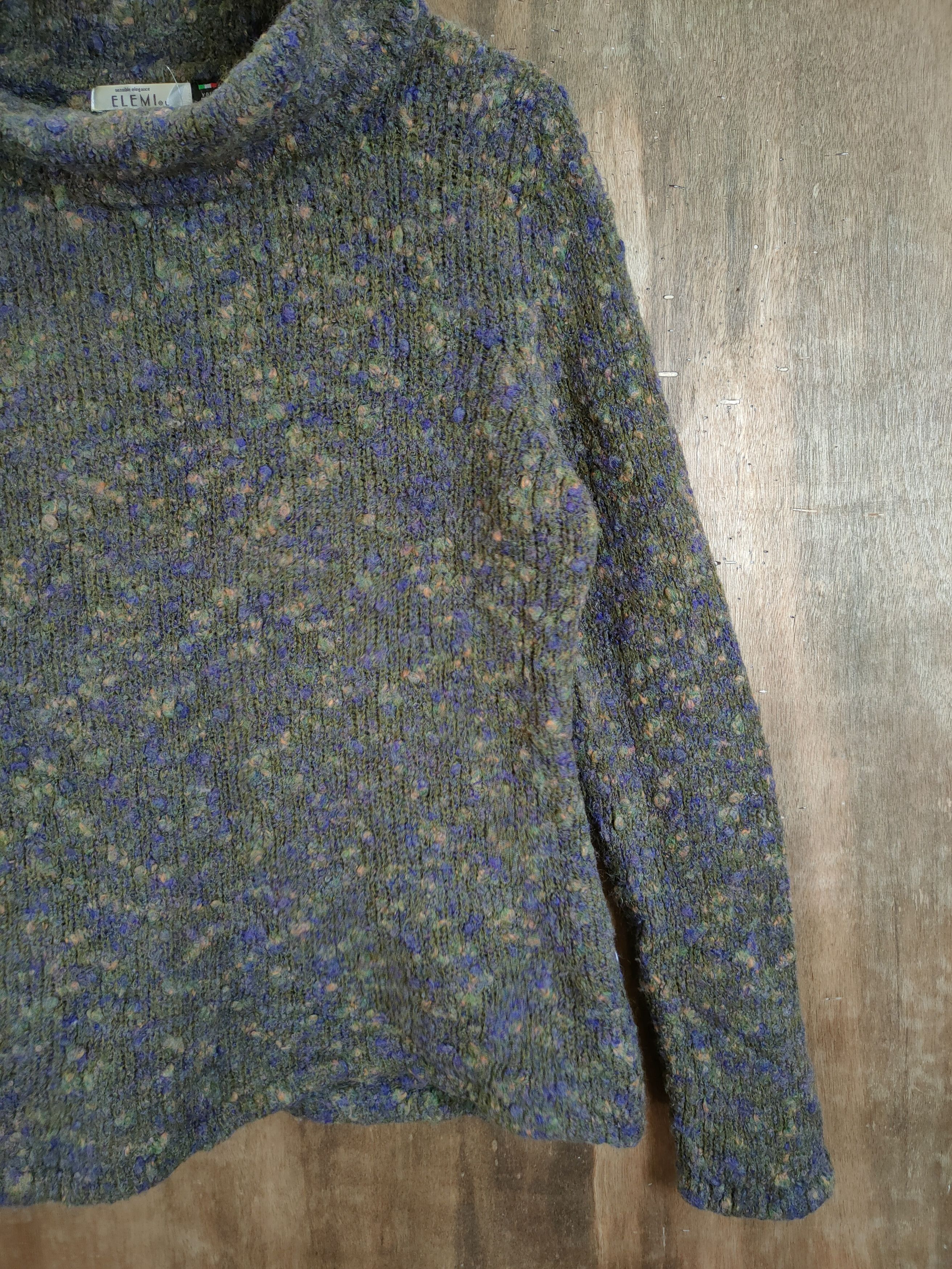 Vintage Elemi italian meticulous knitwear turtle neck #46-671 Size US M / EU 48-50 / 2 - 3 Thumbnail