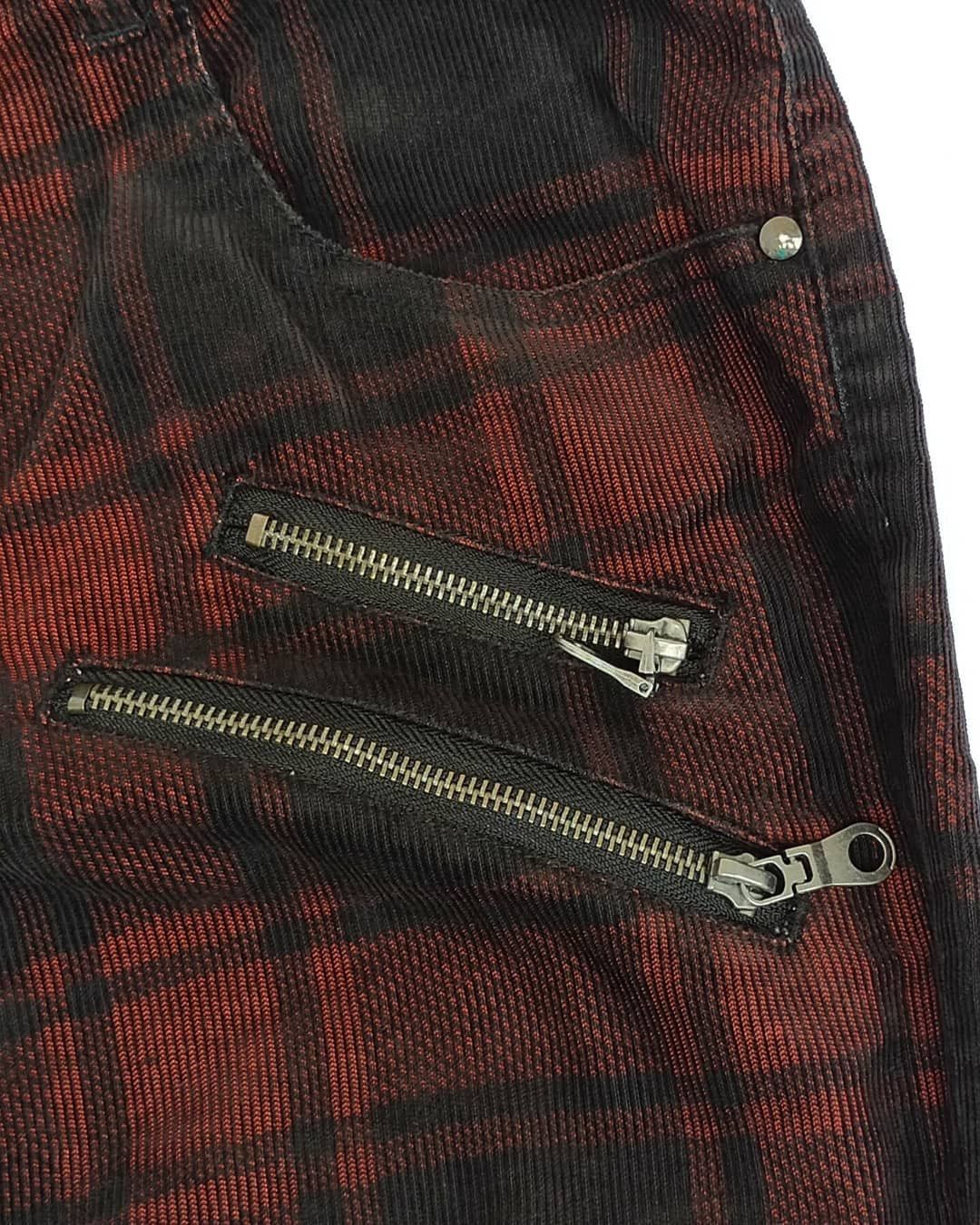 If Six Was Nine 2000s Archive Corduroy Punk Pants Tartan Plaid Size US 31 - 6 Thumbnail