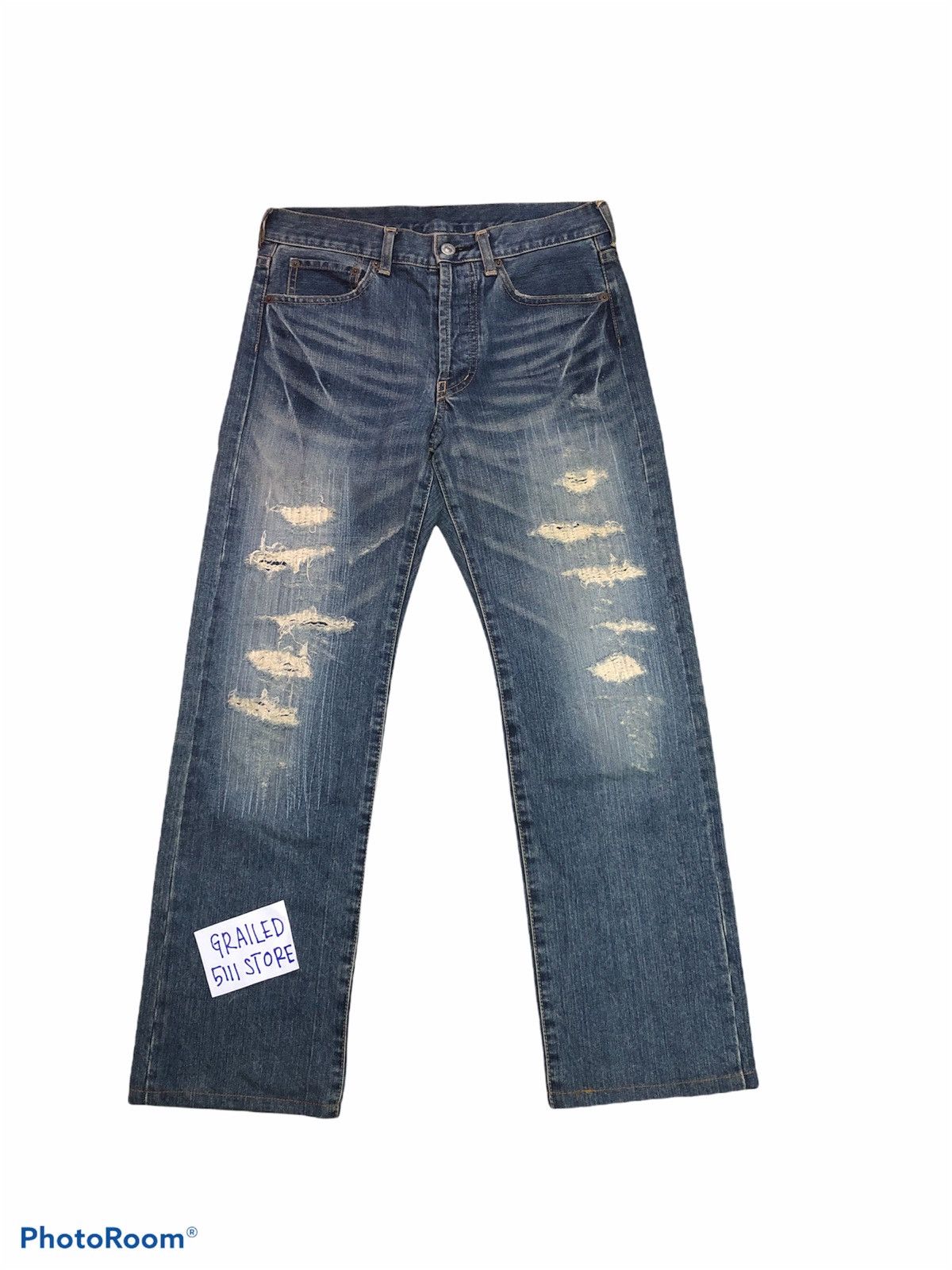 Takeo Kikuchi REMAKE DISTRESSED DENIM BY “TAKEO KIKUCHI” Size US 30 / EU 46 - 1 Thumbnail