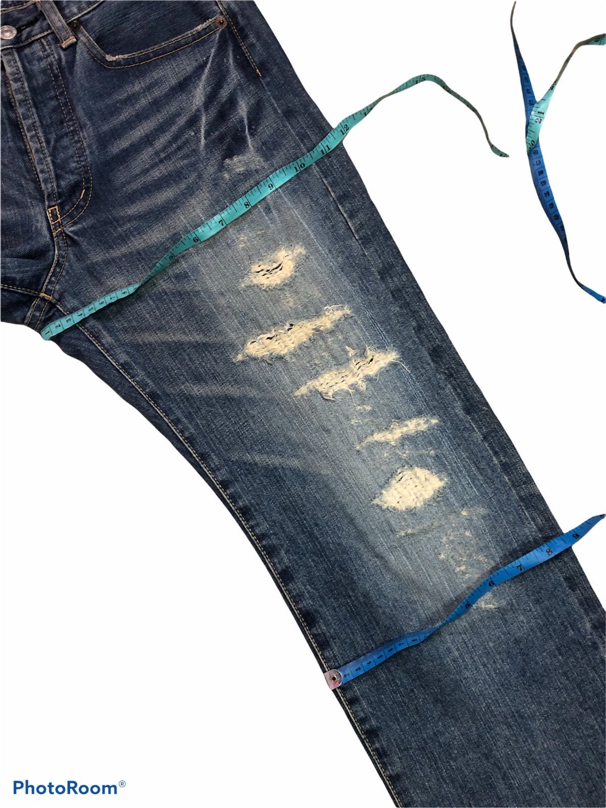 Takeo Kikuchi REMAKE DISTRESSED DENIM BY “TAKEO KIKUCHI” Size US 30 / EU 46 - 4 Thumbnail