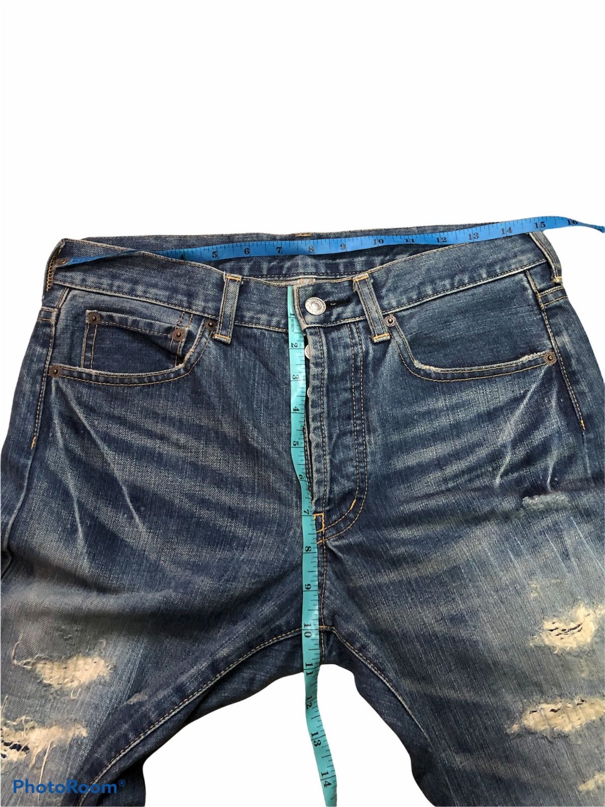 Takeo Kikuchi REMAKE DISTRESSED DENIM BY “TAKEO KIKUCHI” Size US 30 / EU 46 - 5 Thumbnail