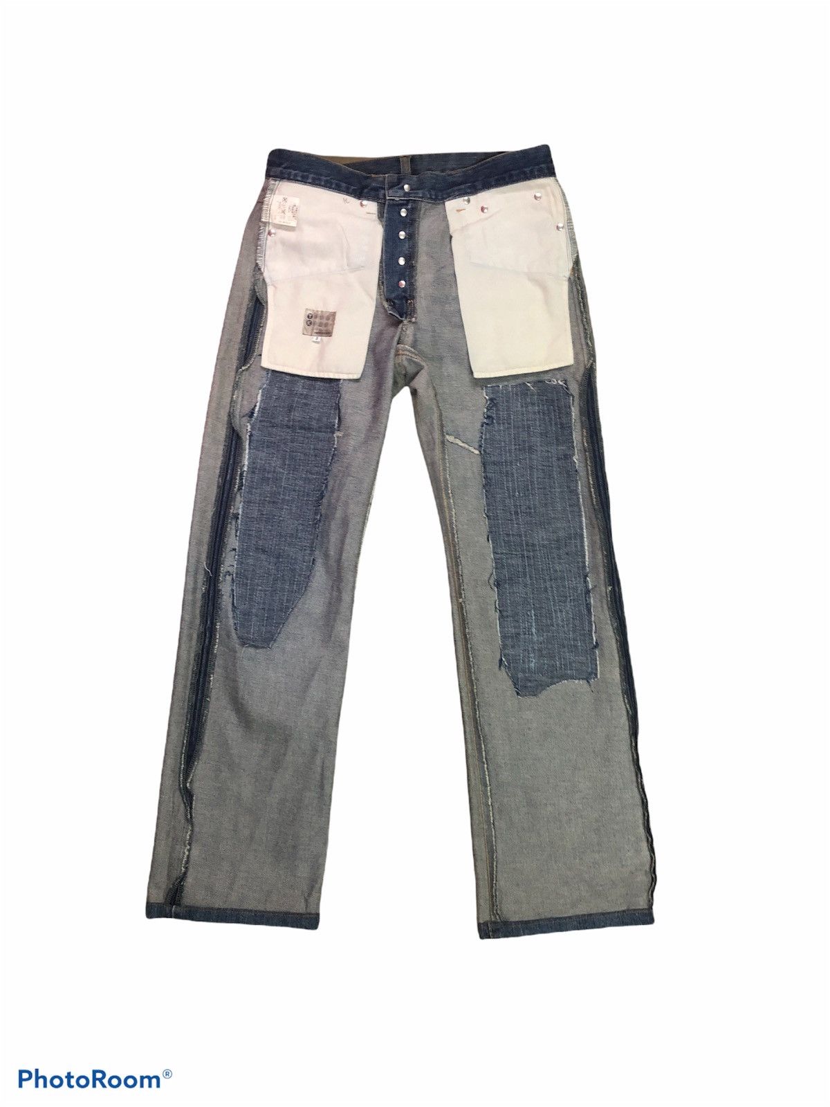 Takeo Kikuchi REMAKE DISTRESSED DENIM BY “TAKEO KIKUCHI” Size US 30 / EU 46 - 3 Thumbnail