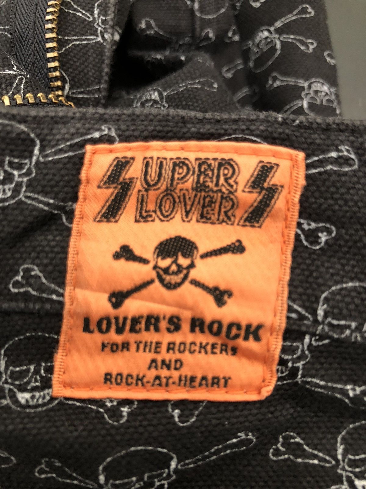 Super Lovers Lover’s Rock Japan Skull Cross Bone Monogram Denim Pant Size US 28 / EU 44 - 23 Thumbnail