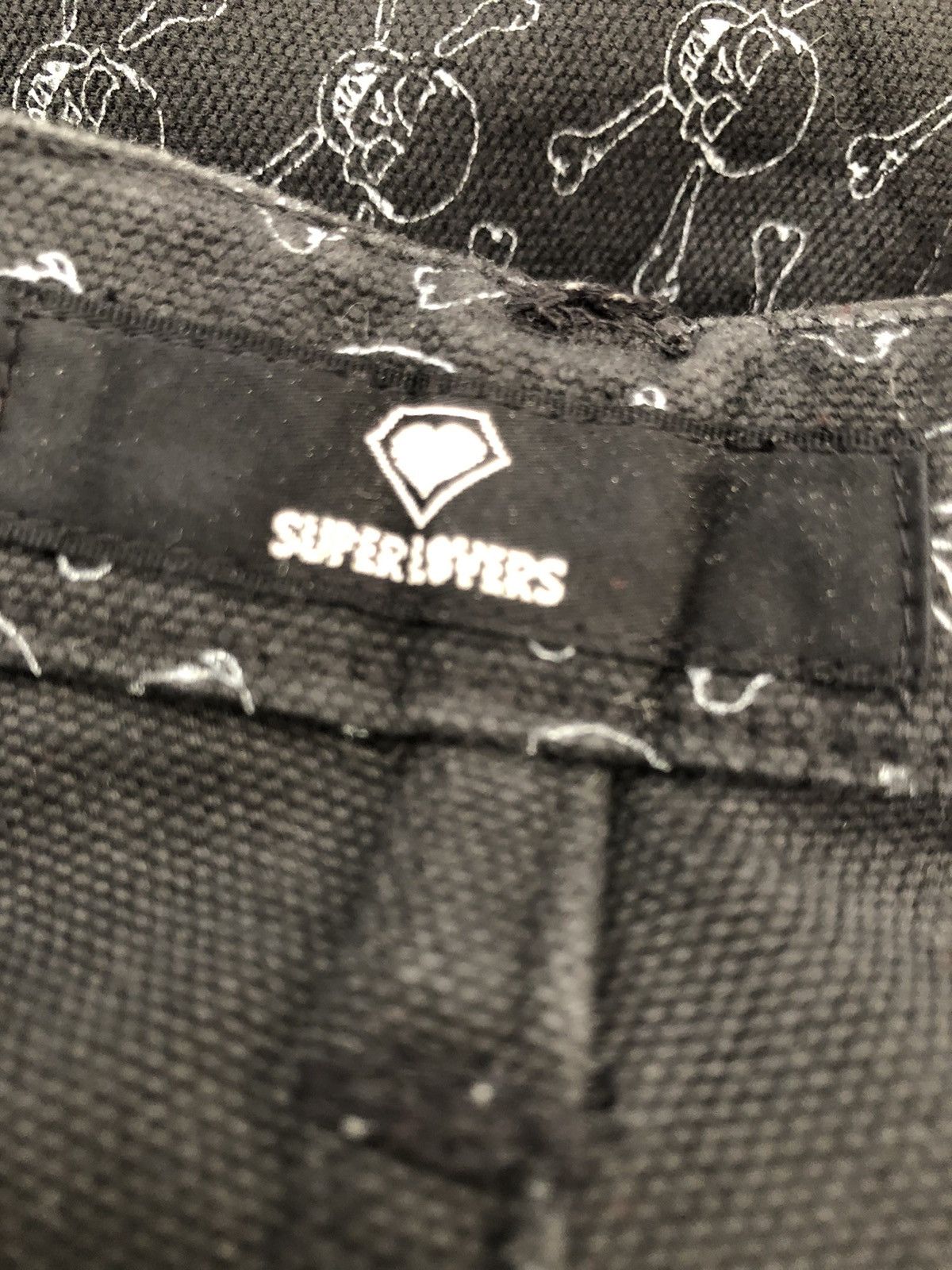 Super Lovers Lover’s Rock Japan Skull Cross Bone Monogram Denim Pant Size US 28 / EU 44 - 24 Thumbnail