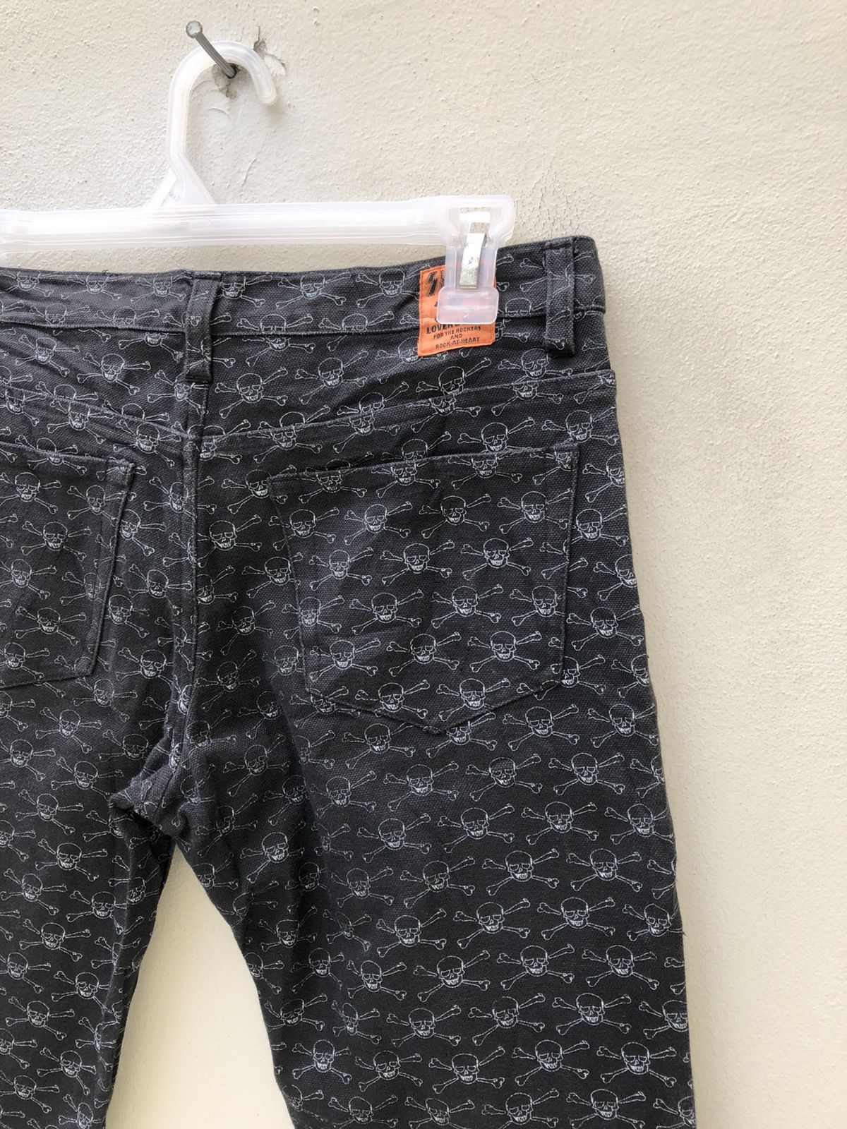 Super Lovers Lover’s Rock Japan Skull Cross Bone Monogram Denim Pant Size US 28 / EU 44 - 20 Thumbnail
