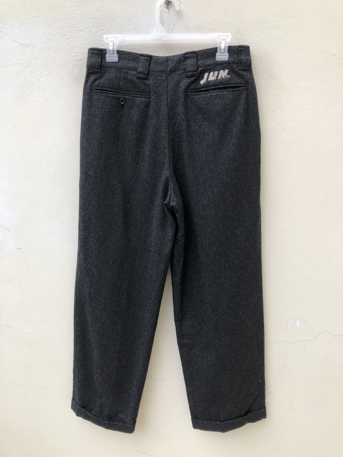 Japanese Brand Vintage 80s Jun Men Japan Black Wool Gurkha Trouser Pant Size US 30 / EU 46 - 6 Thumbnail