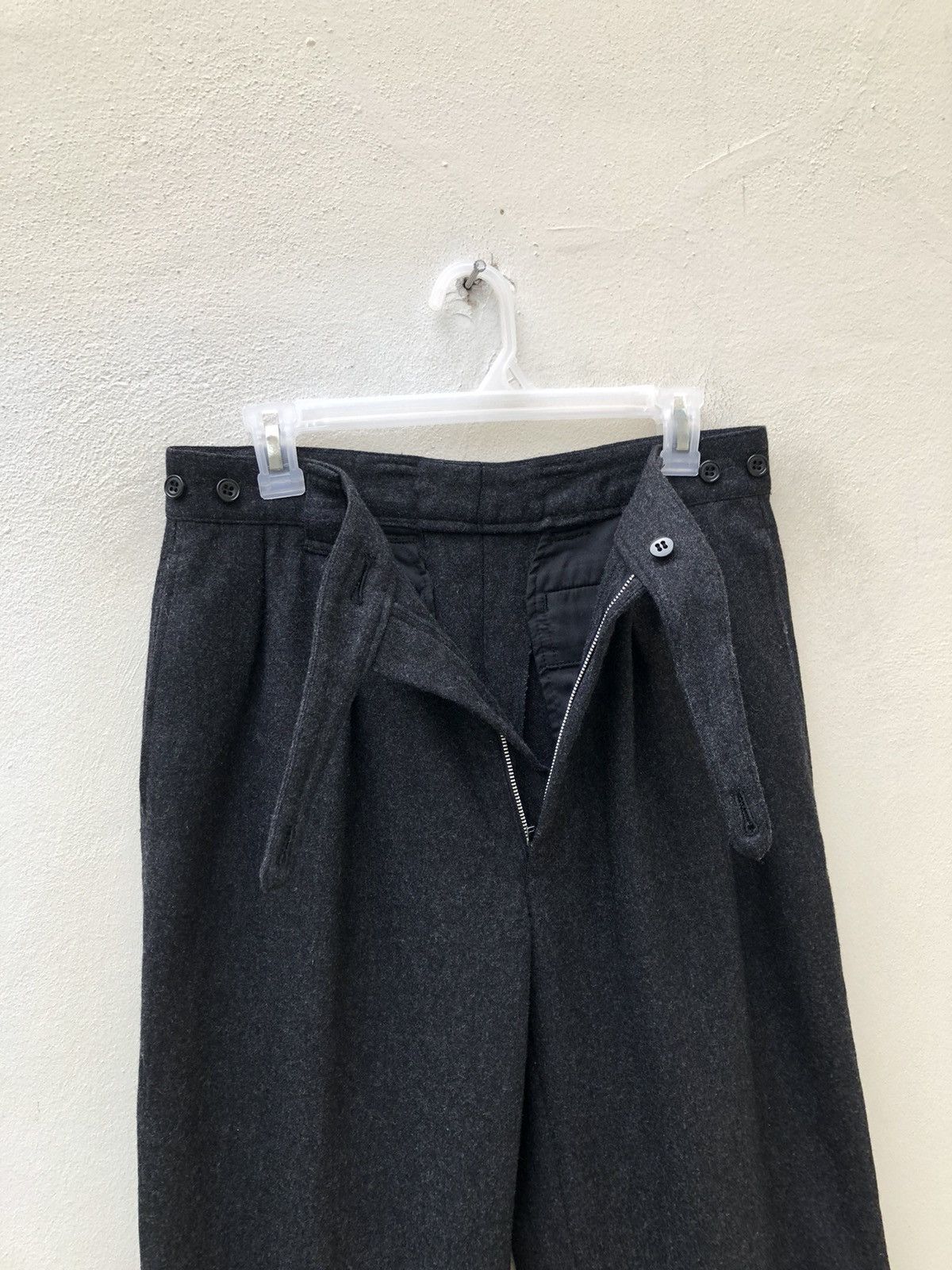 Japanese Brand Vintage 80s Jun Men Japan Black Wool Gurkha Trouser Pant Size US 30 / EU 46 - 5 Thumbnail