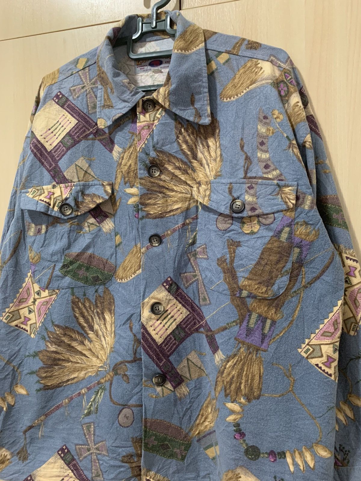 Vintage eastwoods flanel button up overprint archery bow