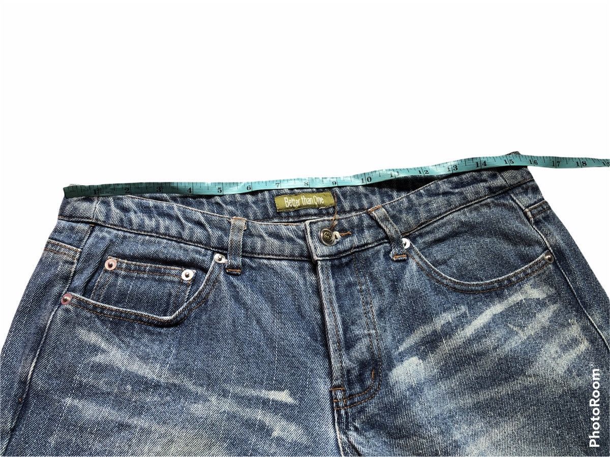 Japanese Brand patchwork distressed denim by better than one Size US 31 - 12 Thumbnail