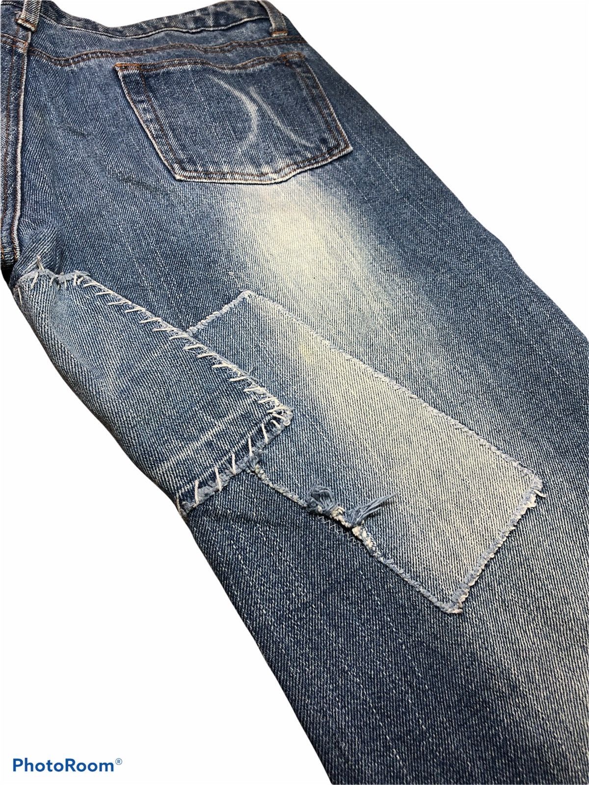 Japanese Brand patchwork distressed denim by better than one Size US 31 - 11 Thumbnail