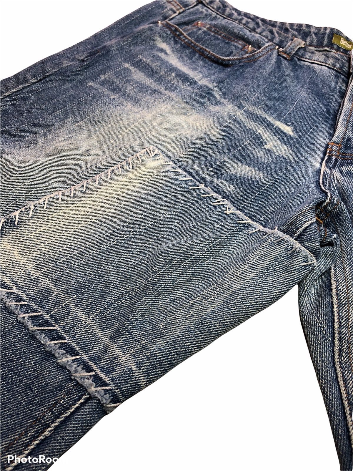 Japanese Brand patchwork distressed denim by better than one Size US 31 - 7 Thumbnail
