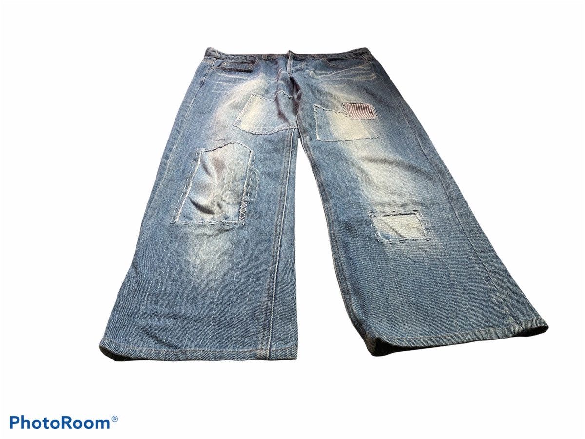 Japanese Brand patchwork distressed denim by better than one Size US 31 - 3 Thumbnail
