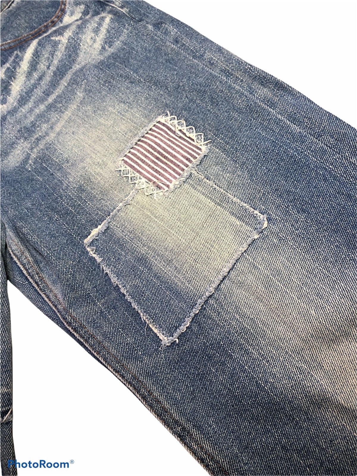Japanese Brand patchwork distressed denim by better than one Size US 31 - 4 Thumbnail