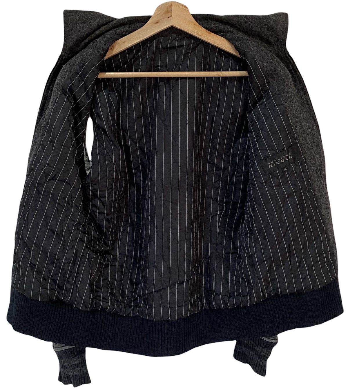 Nicole Club 🔥VINTAGE MONSIEUR NICOLE WOOL LEATHER SLEEVE VARSITY JACKET Size US M / EU 48-50 / 2 - 5 Thumbnail