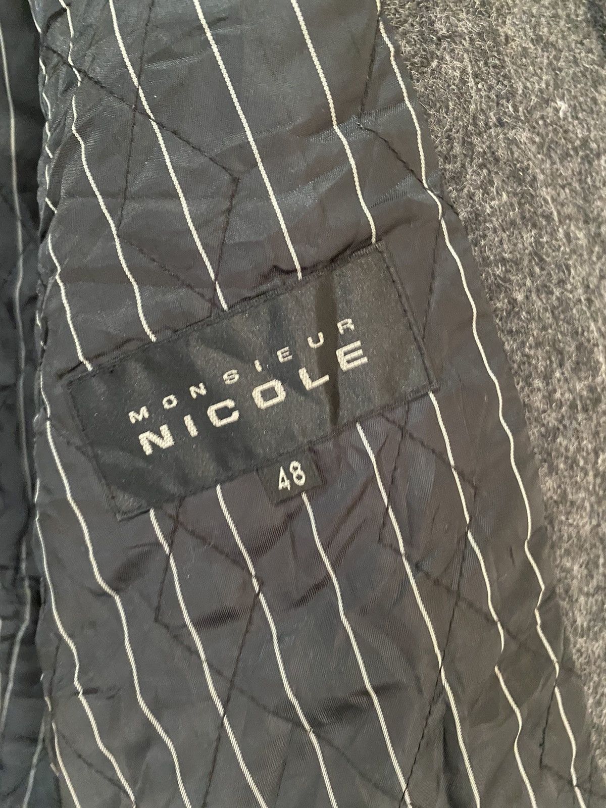 Nicole Club 🔥VINTAGE MONSIEUR NICOLE WOOL LEATHER SLEEVE VARSITY JACKET Size US M / EU 48-50 / 2 - 6 Thumbnail