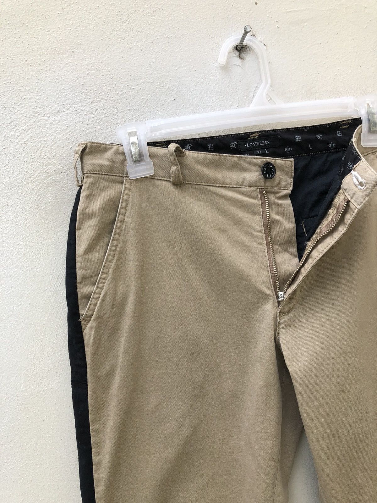 LOVELESS Japan Skull Cross Bone Side Tape Chino Trouser Pant