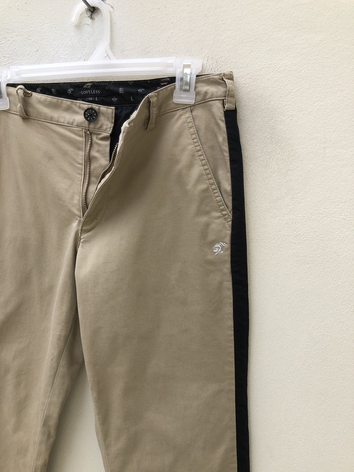 LOVELESS Japan Skull Cross Bone Side Tape Chino Trouser Pant