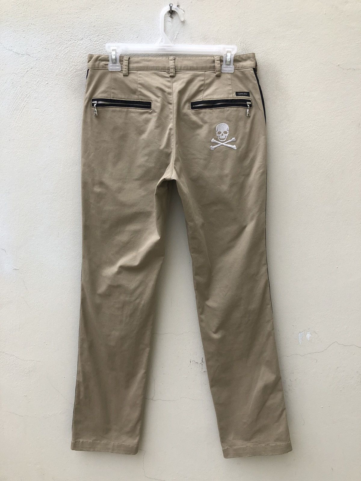 LOVELESS Japan Skull Cross Bone Side Tape Chino Trouser Pant