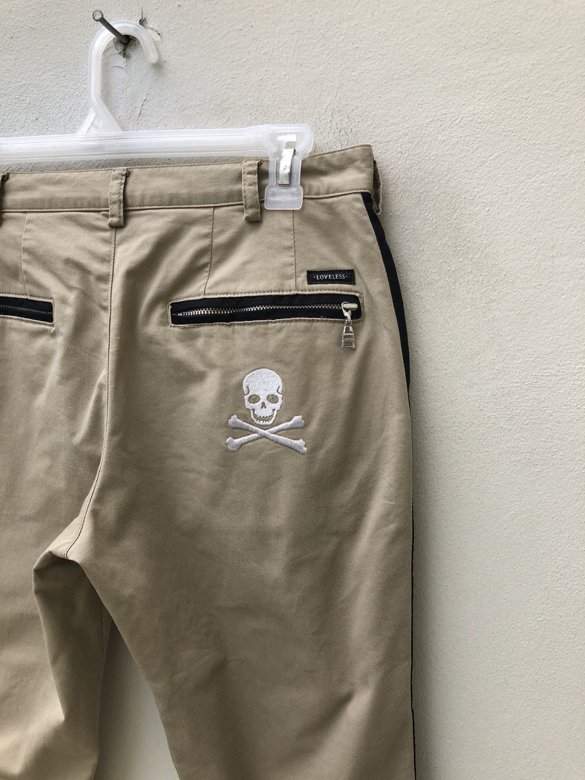 LOVELESS Japan Skull Cross Bone Side Tape Chino Trouser Pant