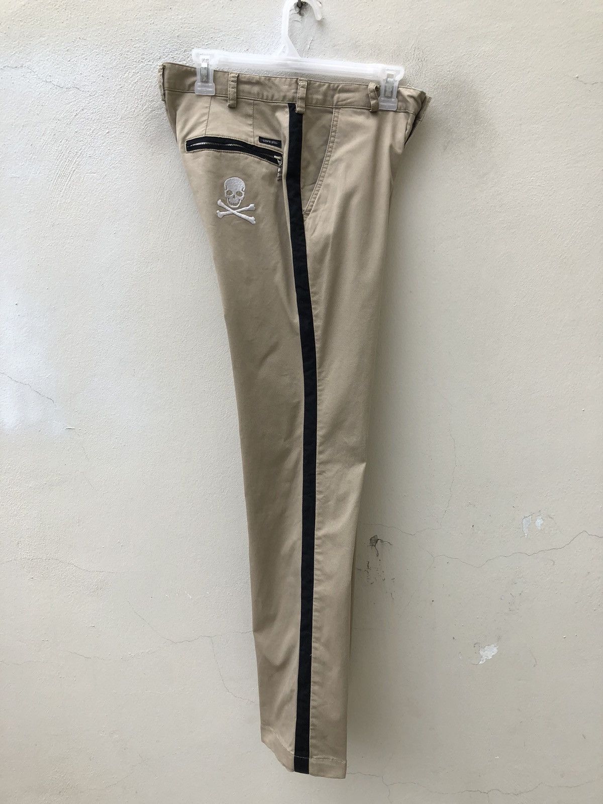 LOVELESS Japan Skull Cross Bone Side Tape Chino Trouser Pant
