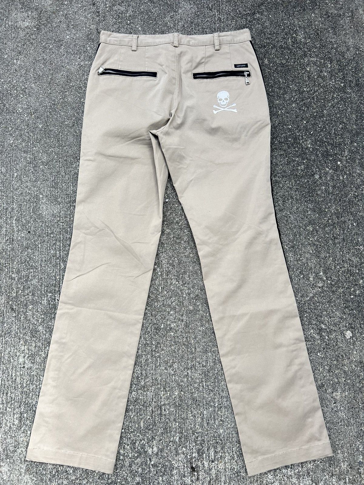 LOVELESS Japan Skull Cross Bone Side Tape Chino Trouser Pant