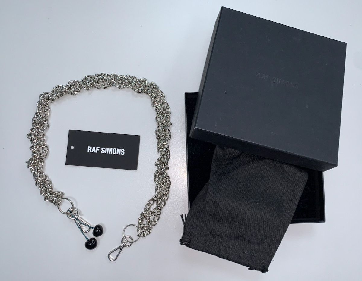 Raf Simons Raf Simons AW 2019 Twisted Wallet Chain with Black Cherries ...